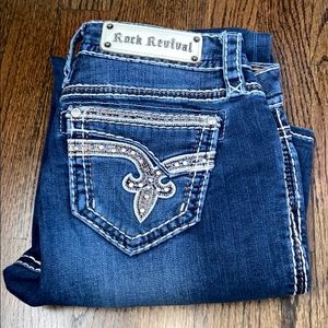 Rock revival blue jeans